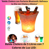 Balde Chelero con Parlante y Luces LED de 7 colores